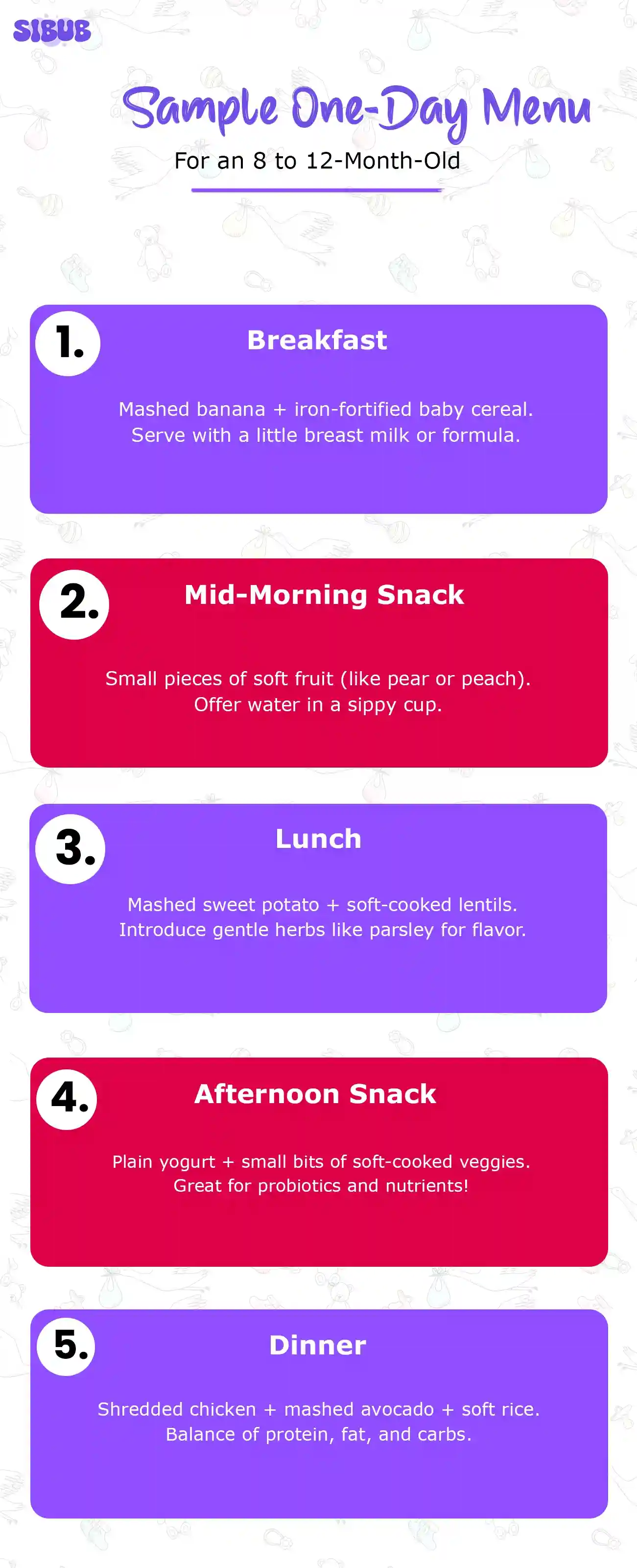 9 Month Old Food Ideas – One-Day Meal Plan